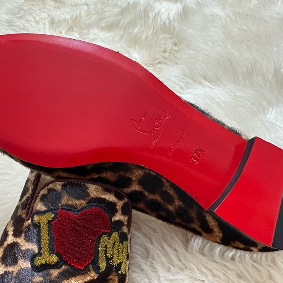 Christian Louboutin red bottom flat shoes us7.5 - Picture 9 of 10